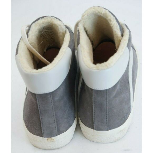 Madewell high top Sherpa sneakers unisex suede leather skater cozy warm winter main image 10